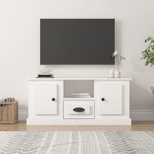 vidaXL Comodă TV, alb, 100x35, 5x45 cm, lemn prelucrat imagine