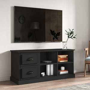 vidaXL Comodă TV, negru, 102x35, 5x47, 5 cm, lemn prelucrat imagine