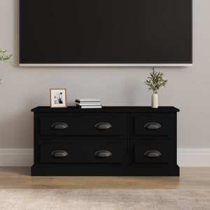 vidaXL Comodă TV, negru, 100x35, 5x45 cm, lemn prelucrat imagine