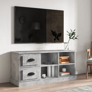 vidaXL Comodă TV, gri beton, 102x35, 5x47, 5 cm, lemn prelucrat imagine
