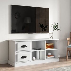 vidaXL Comodă TV, alb, 102x35, 5x47, 5 cm, lemn prelucrat imagine