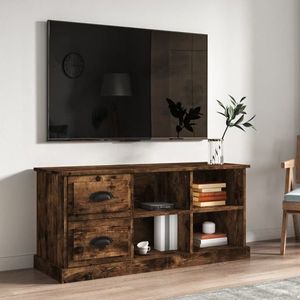 vidaXL Comodă TV, stejar afumat, 102x35, 5x47, 5 cm, lemn prelucrat imagine