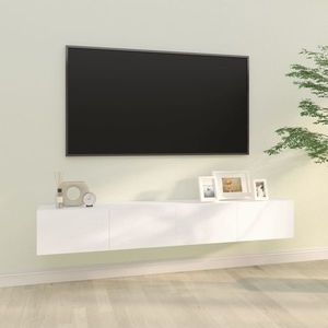 vidaXL Dulapuri TV de perete 2 buc. alb 100x30x30 cm lemn compozit imagine