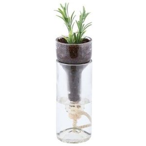 Dispozitiv irigator pentru plante, Esschert, 7.5 x 7.5 x 21 cm, sticla/bumbac/pluta imagine