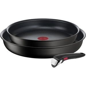 Set 3 piese pentru gatit, Tefal, Ingenio Unlimited, aluminiu, negru imagine