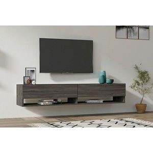 Comoda TV, Asse Home, Arges , 141x31x30 cm, Antracit imagine