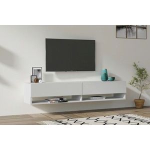 Comoda TV, Asse Home, Arges , 141x31x30 cm, Alb imagine