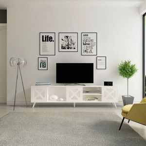Comoda TV, Avva Home, Sinef, 180x45.7x29.5 cm, Alb imagine