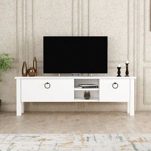 Comoda TV, Coraline, Rose, 140x44.8x35 cm, Alb imagine