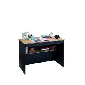 Birou, Çilek, Black Small Study Desk, 110x75x58 cm, Multicolor imagine