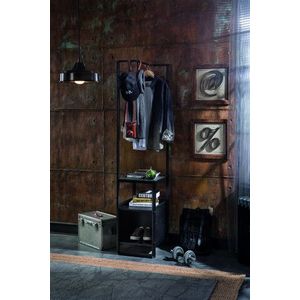 Cuier de perete, Çilek, Dark Metal Bookcase Without Door, 40x187x48 cm, Multicolor imagine
