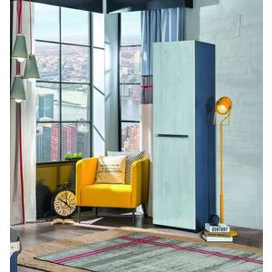 Dulap pentru haine, Çilek, Trio Single Door Wardrobe, 54x203x50 cm, Multicolor imagine