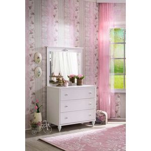 Dulap, Çilek, Romantica Dresser, 90x84x50 cm, Multicolor imagine