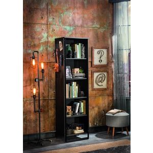 Corp biblioteca, Çilek, Dark Metal Bookcase, 53x180x35 cm, Multicolor imagine