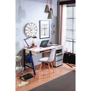 Birou, Çilek, Trio Large Study Desk, 141x76x64 cm, Multicolor imagine