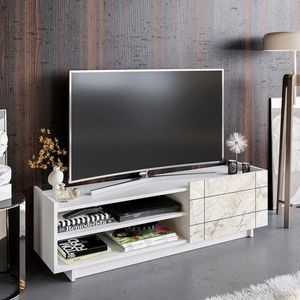Comoda TV, Decorotika, Valantina, 140x41.4x37.1 cm, Alb imagine