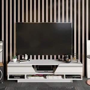 Comoda TV, Decorotika, Aspatria, 160x34.1x37.1 cm, Alb imagine