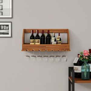 Raft pentru sticle de vin, Dekzy, DZYD0013, 70x32x17.5 cm, Maro imagine