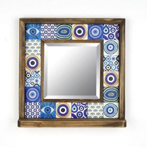 Oglinda decorativa, Evila Originals, STO002, 32.5x33x8 cm, Multicolor imagine