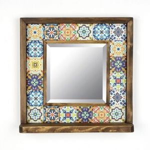 Oglinda decorativa, Evila Originals, STO016, 32.5x33x8 cm, Multicolor imagine