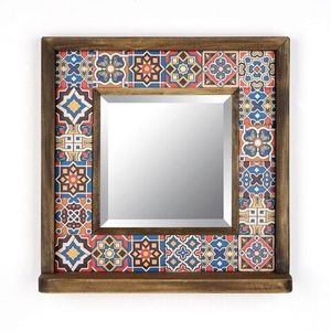 Oglinda decorativa, Evila Originals, STO018, 32.5x33x8 cm, Multicolor imagine