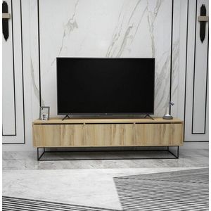 Comoda TV, Kalune Design, Kordon 180, 180x50x40 cm, Pâslă / Negru imagine