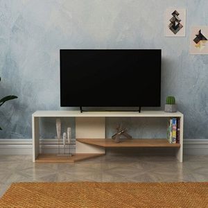 Comoda TV, Lagomood, Vega, 123.6x40x27.8 cm, Stejar alb imagine