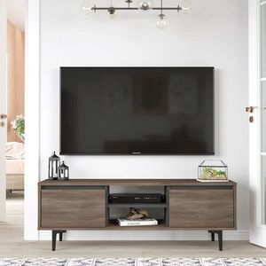 Comoda TV, Locelso, AR1, 140x48.1x35.5 cm, Maro / Antracit imagine