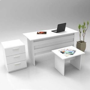 Set mobilier de birou, Locelso, VO9, Alb imagine