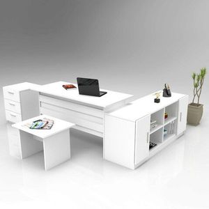Set mobilier de birou, Locelso, VO13, Alb imagine