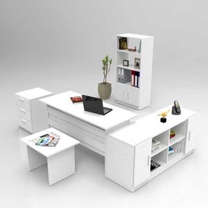 Set mobilier de birou, Locelso, VO15, Alb imagine