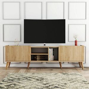 Comoda TV, Mezza, Lotus, 180x52x34 cm, Stejar imagine