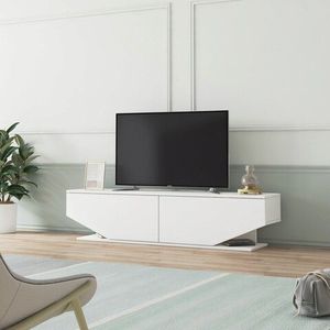 Comoda TV, Minima, Ares, 160x37x32.7 cm, Alb imagine