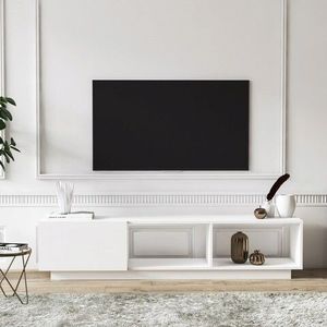 Comoda TV, Minima, Lepando, 160x64x35 cm, Alb imagine