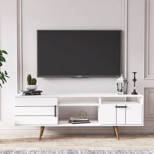 Comoda TV, Minima, Termini Wide, 179.5x63.2x37 cm, Alb imagine