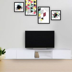 Comoda TV, Mod Design, Wagna, 180x30x25 cm, Alb imagine