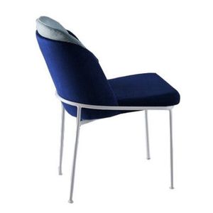 Set scaune 4 piese, Nmobb , Dore 123, Metal, Albastru inchis/Alb imagine