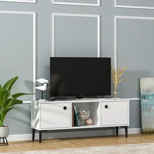 Comoda TV, Olivia, Parion, 120x48.2x29.6 cm, PAL, Alb imagine