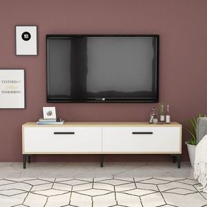 Comoda TV, Olivia, Inel, 150x45x29.6 cm, PAL , Safir / Alb imagine