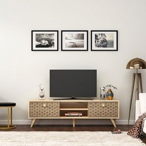 Comoda TV, Olivia, Newyork, 150x45x35 cm, PAL , Maro imagine