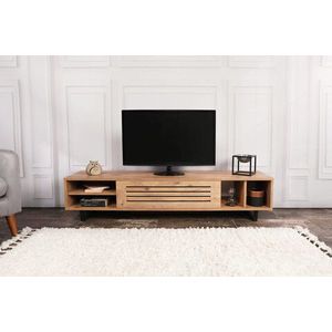 Comoda TV, Puqa Design, Safir, 160x35x40 cm, PAL, Maro imagine