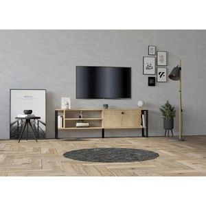 Comoda TV, Puqa Design, Asrın, 160x50.4x24.5 cm, PAL, Maro imagine