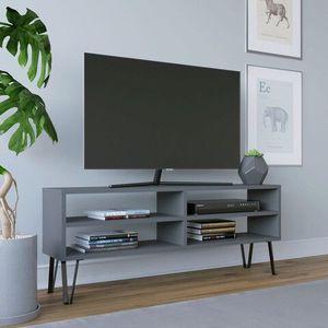 Comoda TV, Retricy, Farrar, 120x25x46.6 cm, PAL, Antracit imagine