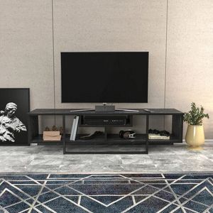 Comoda TV, Retricy, Asal 150, 150x35.2x40 cm, PAL, Negru imagine