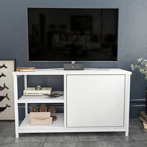 Comoda TV, Retricy, Muskegon, 89.6x35.3x50.8 cm, PAL, Alb imagine