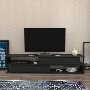 Comoda TV, Retricy, Cortez, 160x35.3x38.6 cm, PAL, Antracit imagine