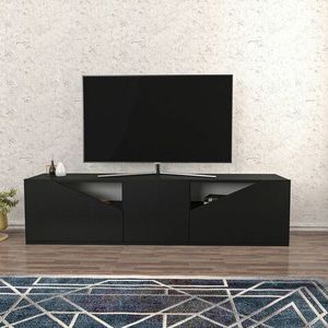 Comoda TV, Retricy, Carson, 160x35.3x40 cm, PAL, Antracit imagine