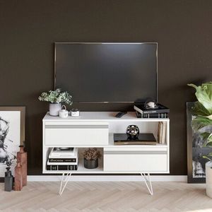 Comoda TV, Retricy, Kerby, 120x30x71 cm, PAL, Alb imagine