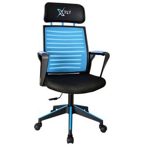 Scaun de birou, Seatix, XFly Oyuncu, 56x110x48 cm, Poliuretan, Albastru/Negru imagine