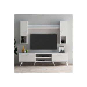 Comoda TV, Tanmob, TVU0201, 180x48x35 cm, PAL , Alb imagine